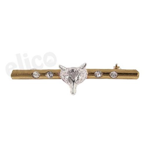 Elico Fox Head: 2 tone Stock pin