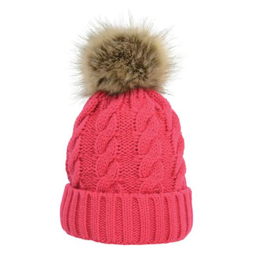 Hy Equestrian Melrose Cable Knit Bobble Hat