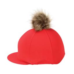 30648-Hy-Equestrian-Hat-Cover-with-Faux-Fur-Pom-Pom-Red-01.jpg