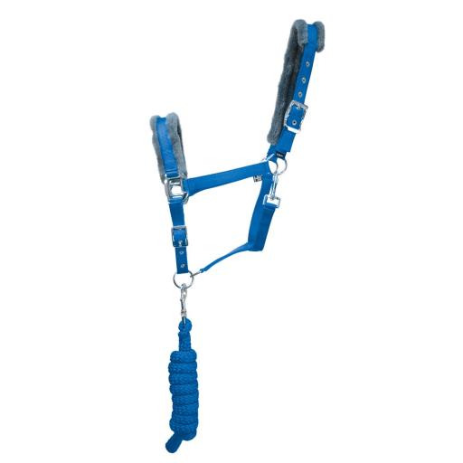 Hy Sport Active Head Collar & Lead Rope Jewl blue