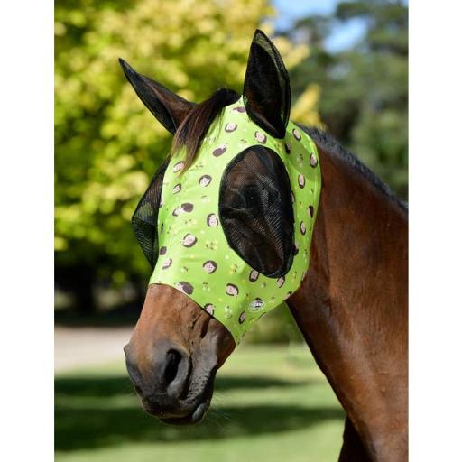 Deluxe Stretch Bug Eye Saver With Ears HEDGEHOGS & FLOWERS PRINT