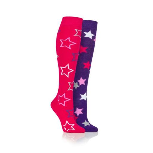 Storm Bloc Star Charcoal/Cerise Socks Kids