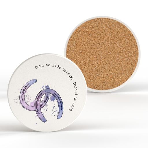 Platinum Born To Ride Ceramic Coaster