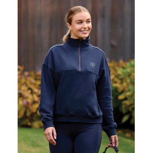 DUBLIN  1/4 Zip Fleece Pullover Navy